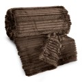 Koc Wytłaczany 200x220 Eurofirany NINA c. brązowy Na Prezent Flano 260 GSM