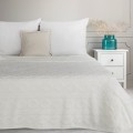 Koc Narzuta 200x220 Design91 WARKOCZ biały Tłoczony Gruby Ciepły 260GSM