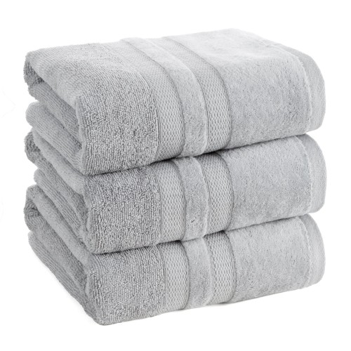 Ręcznik Kąpielowy 70x140 Eurofirany PORTO srebrny Bawełna Duży 500g Spa Gruby
