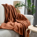 Koc Dwustronny 170x210 Polar Bukla TEDY ceglany Eurofirany Sherpa Baranek