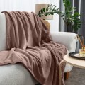 Koc Dwustronny 200x220 Polar Bukla TEDY mocha Eurofirany Sherpa Baranek